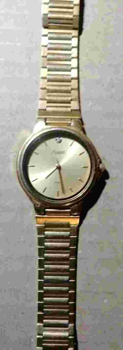 Avanti Gold Toned Watch Diamond Accent (needs battery)