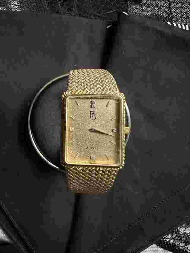 Mens Vintage 1980's Paul Breguette GT watch quartz Diamond Indexes (Works)