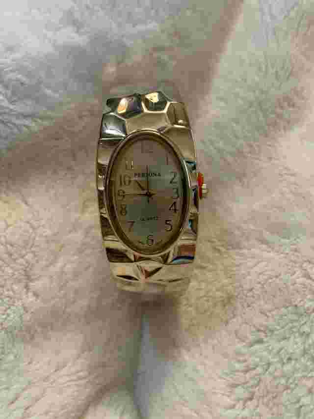 NEW Persona Ladies Bangle Watch Gold Hammered