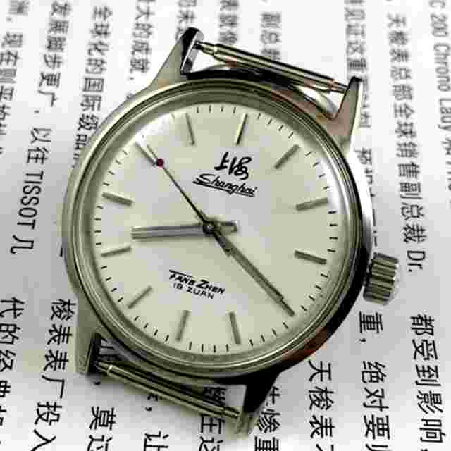 32mm Shanghai Factory Made Manual Mechanical Watch Silver Case Silver Nail