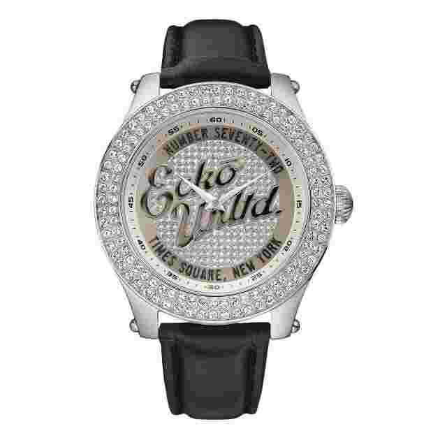 Women's watch Marc Ecko E15078G1 large case 48mm bright crystals black