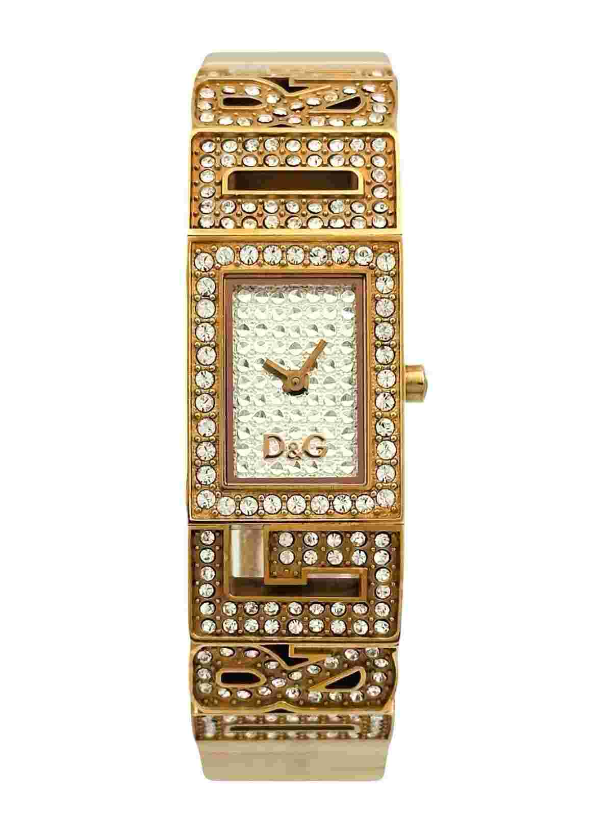 Dolce & Gabbana Ladies Dress Watch DW0288 Rose Gold Crystal Watch