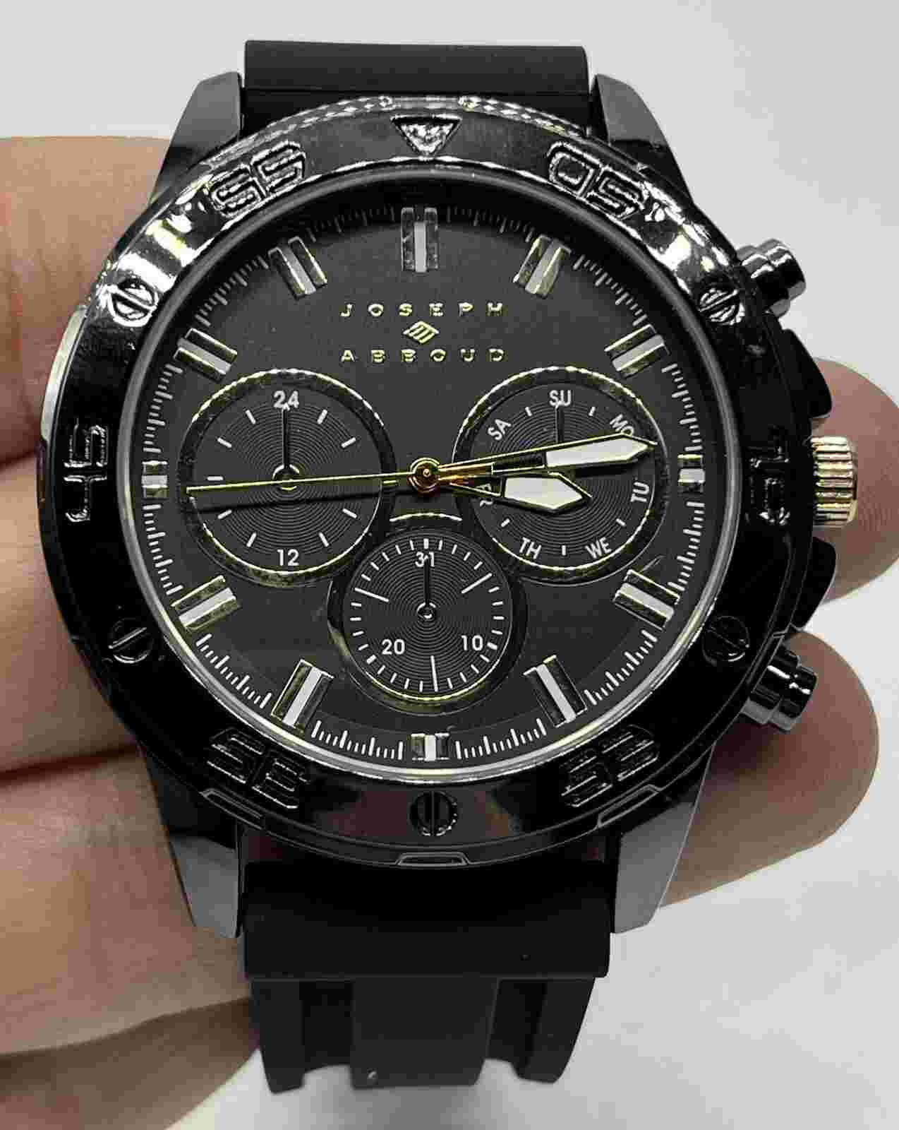Joseph Abboud Mens Chronograph Watch AB/5038BKBK 46MM