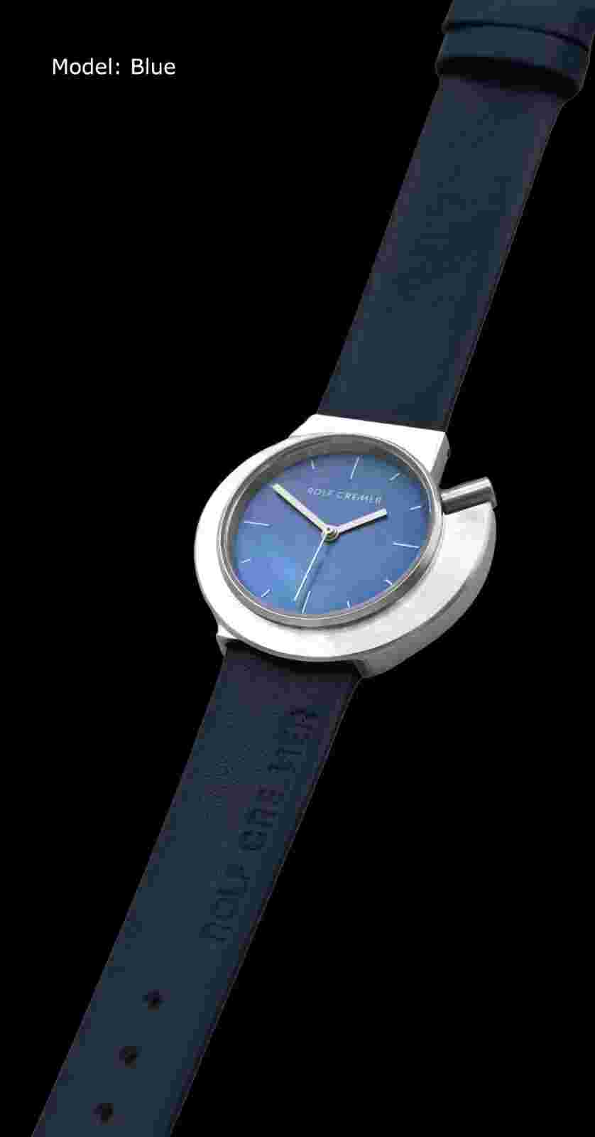 German designer Rolf Cremer model SPIRALE II STEEL wristwatch