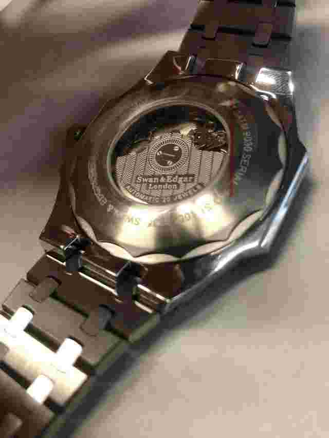 Swan and Edgar Watch - Silver - Automatic - Black Skeleton Face - Metal Strap