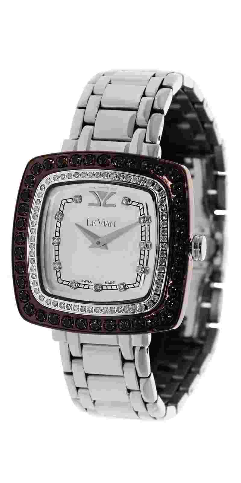 LeVian watch featuring Vanilla Diamonds in Stainless Steel Strap