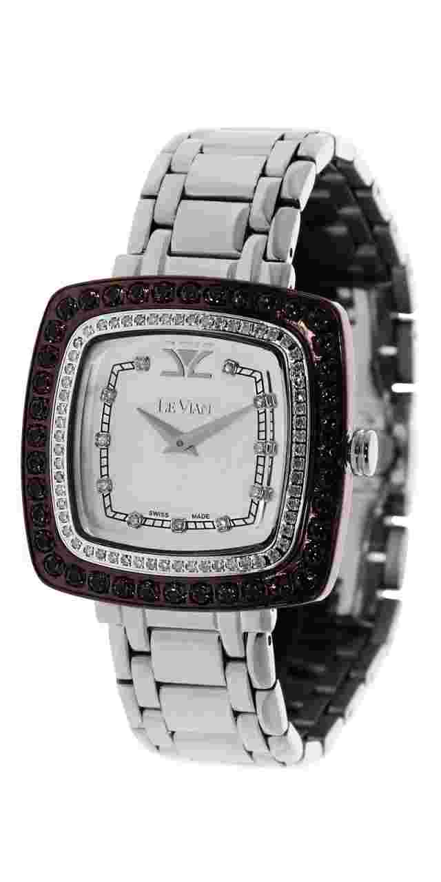 LeVian watch featuring Vanilla Diamonds in Stainless Steel Strap