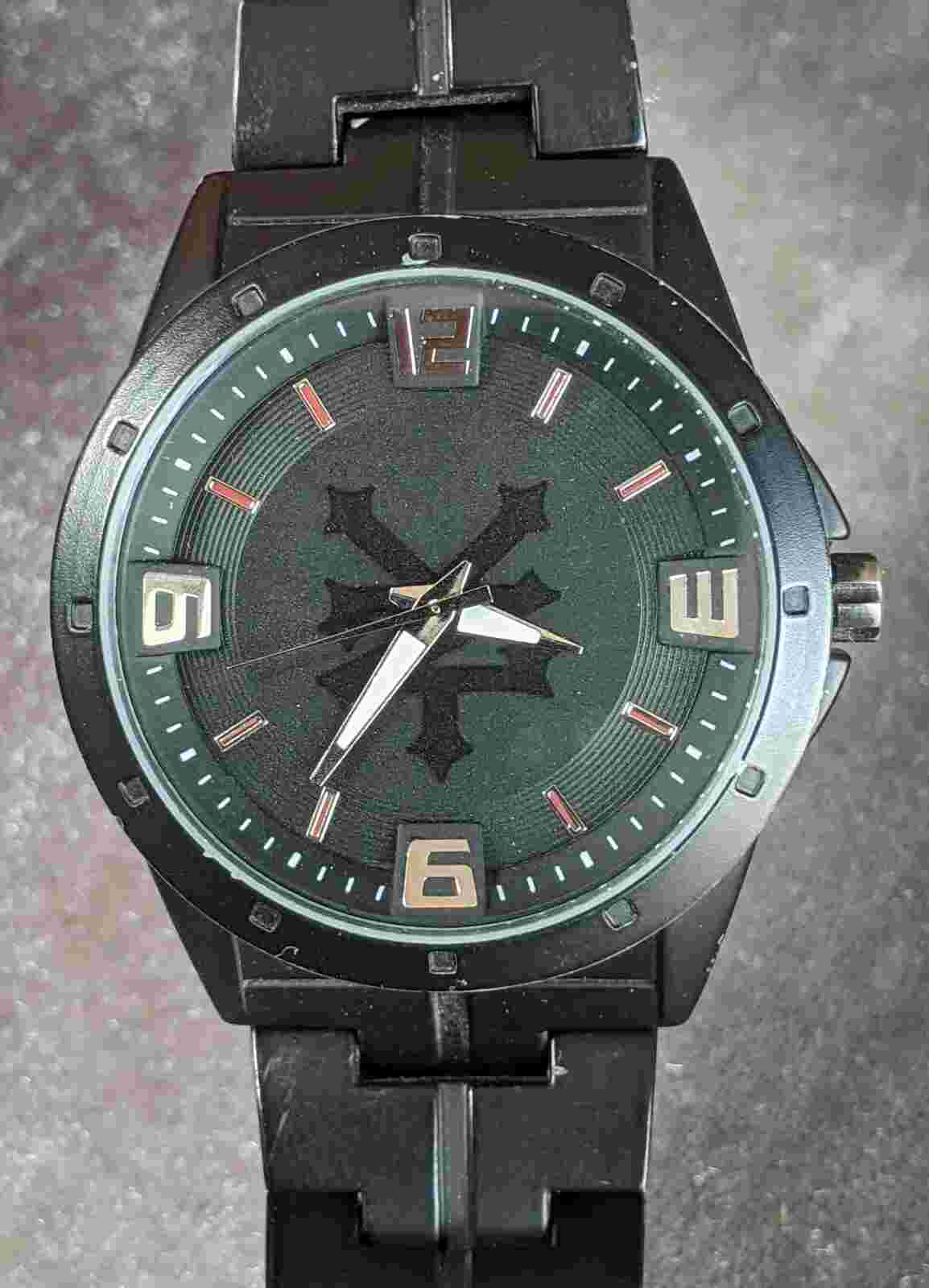 Zoo York Men’s All Black Quartz Watch/Works Great! NB