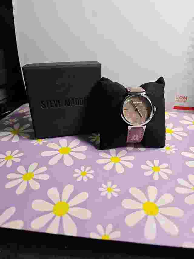 Steve Madden Women's Dual Colored Dark Brown and Light Brown Watch NWB