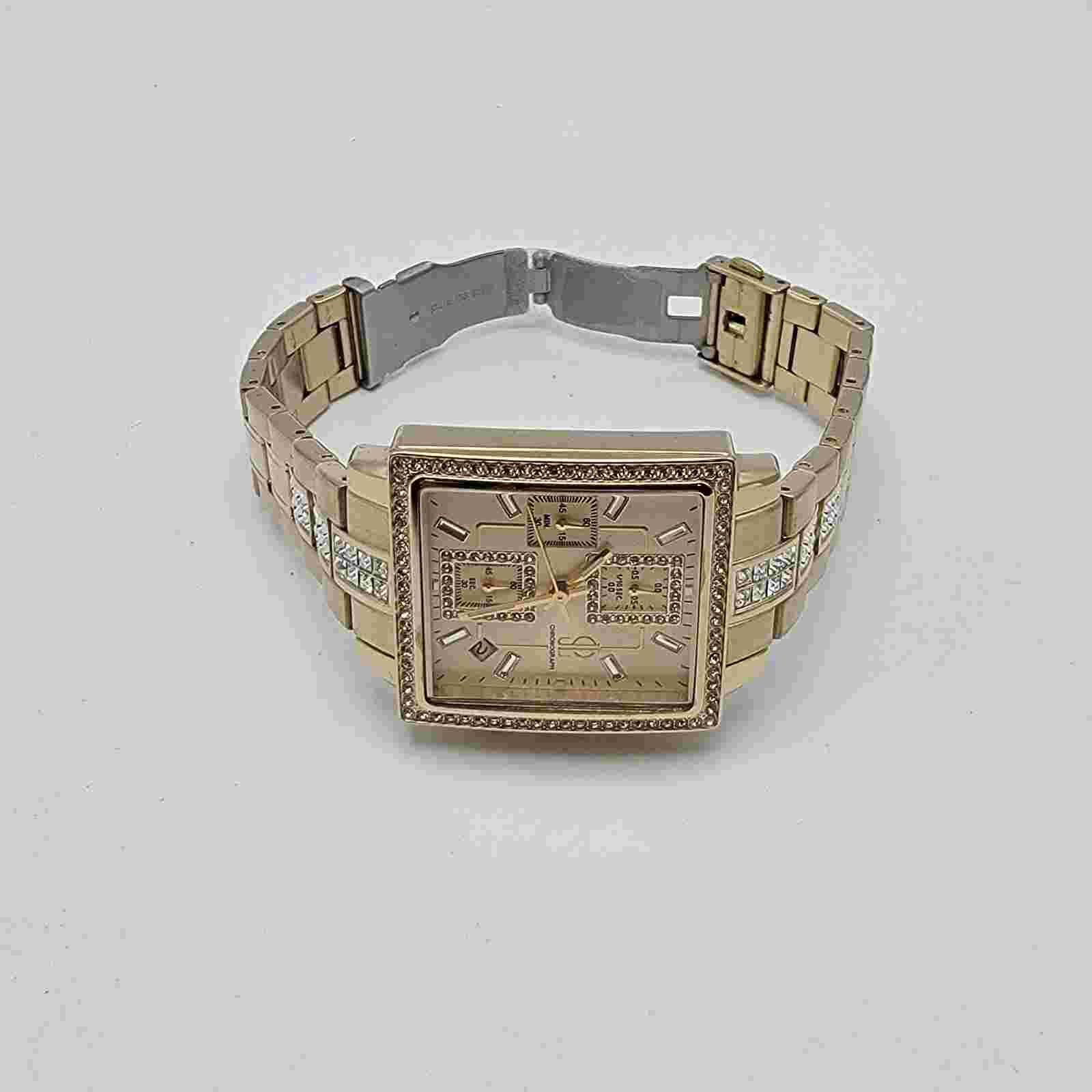 Jennifer Lopez Square Gold & Jewels Watch FMDJL305