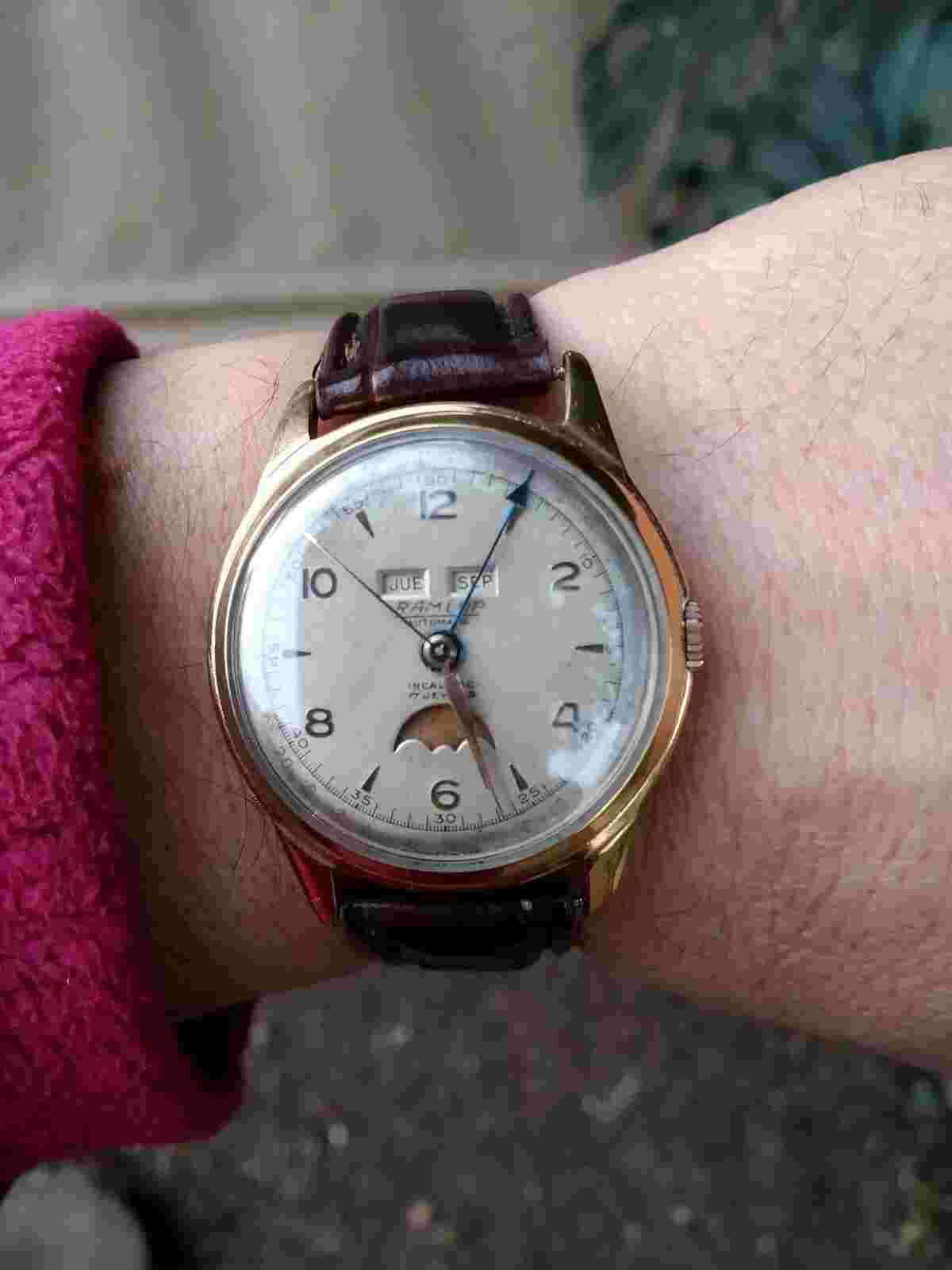 RAMLOP EXACTUS AUTOMATIC MOONPHASE TRIPLE CALENDAR FELSA 693 BIDYNATOR
