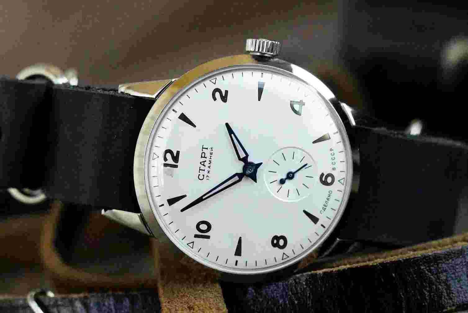 Watch ZIM Start Wristwatches Leather Strap 17 Jewels