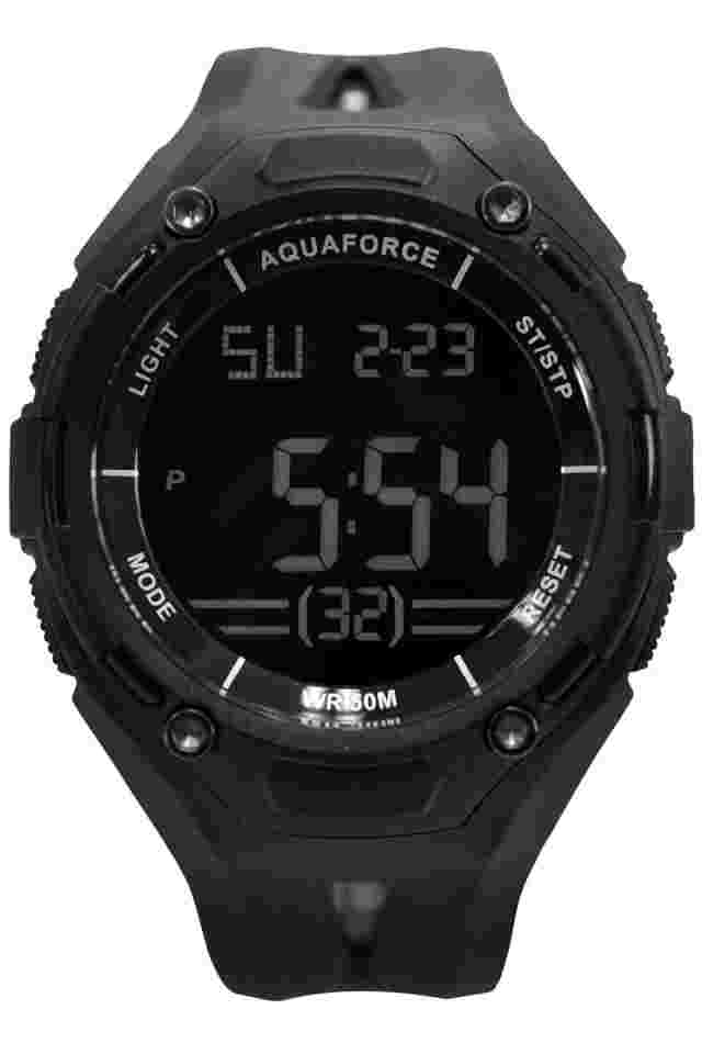 AQUAFORCE Multi Function Digital Watch with Flashlight 50M Water Resistant
