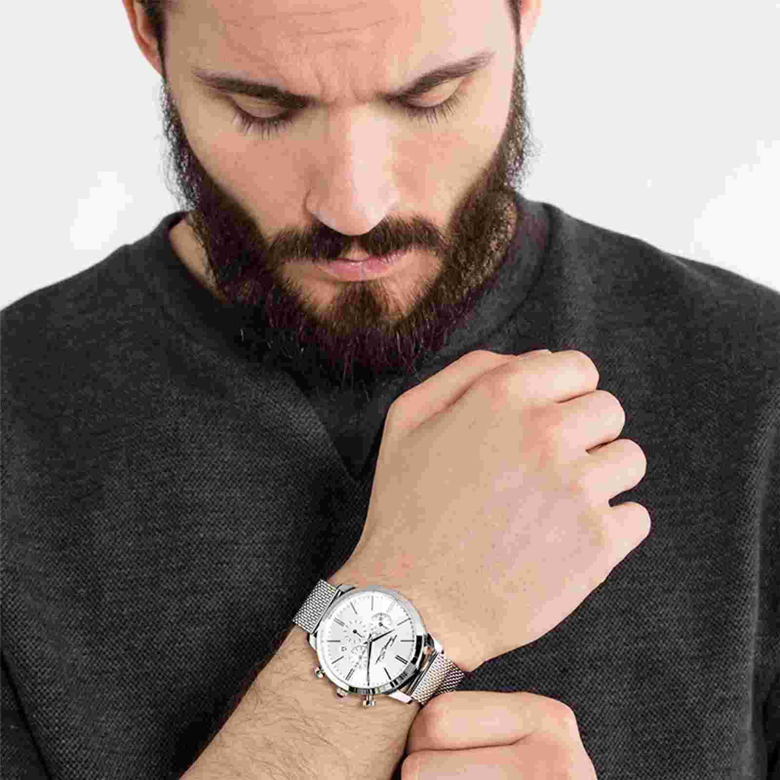 Mens Rebel Spirit Silver Or Black Chrono Watch