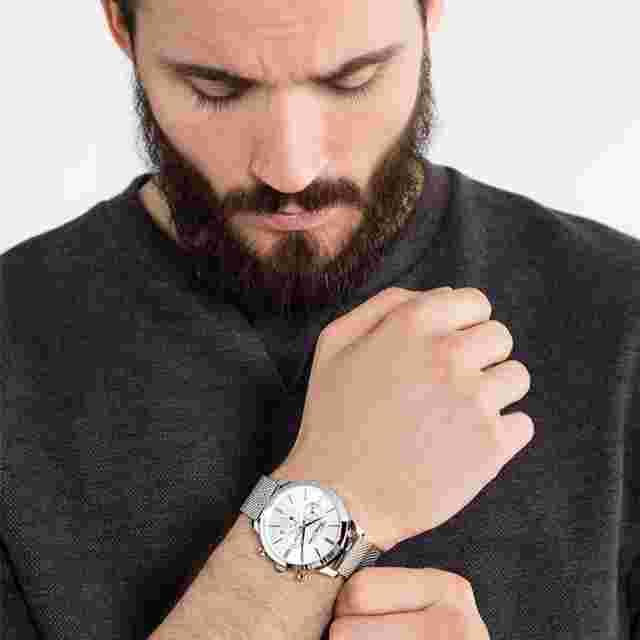 Mens Rebel Spirit Silver Or Black Chrono Watch