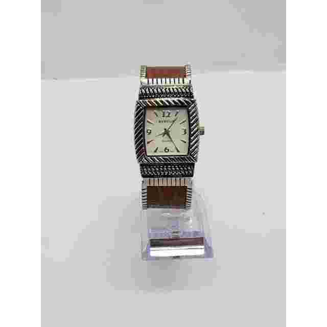 Avenue women's watch. Square face with ornate bevel edge. A408-49