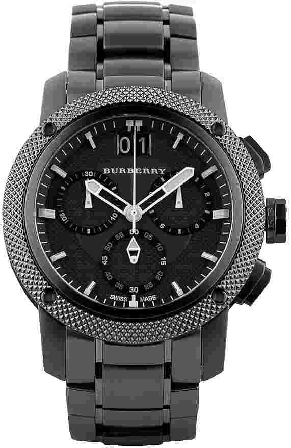 NEW BURBERRY GUNMETAL GRAY TONE,STAINLESS STEEL ENDURANCE COLLECT. WATCH BU9801