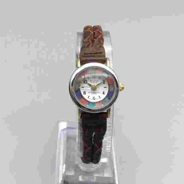 Sierra Club Watch Women 20mm Silver Tone Colorful Stone Dial New Battery