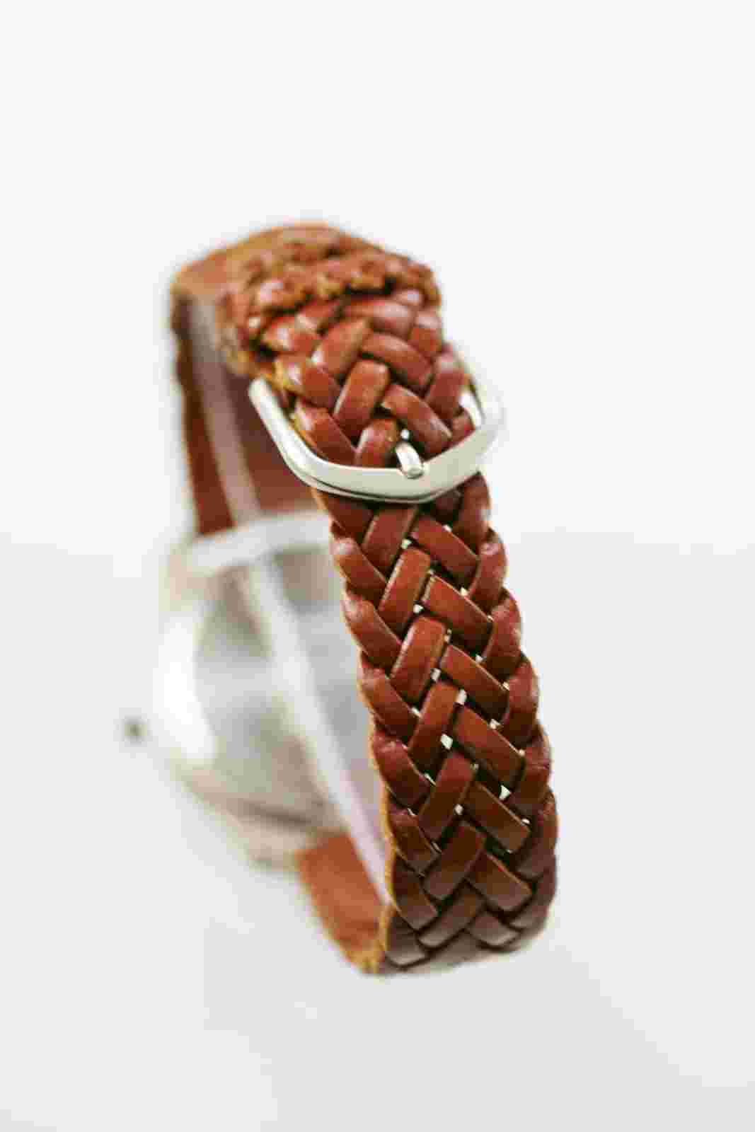 Futura Watch Mens Stainless Silver Leather Brown Water Resist Luminescent Quartz