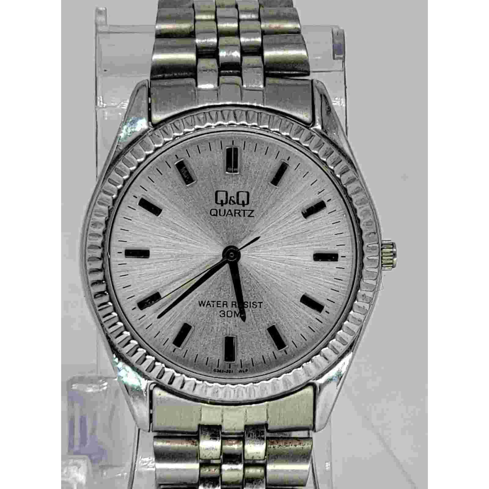 Vintage Men's Dress Watch Q&Q Japan Quartz Branded Watch 1980 Rare