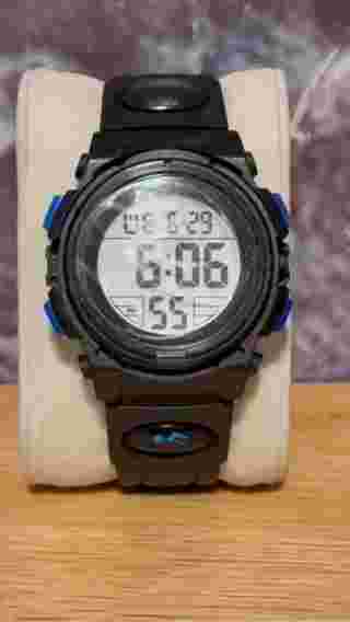 SKEMI Black Digital Alarm Stop Watch WR 5ATM #1266