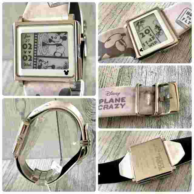 Rare Epson Smart Canvas Watch Mickey Disney Digital Wristwatch From Japan