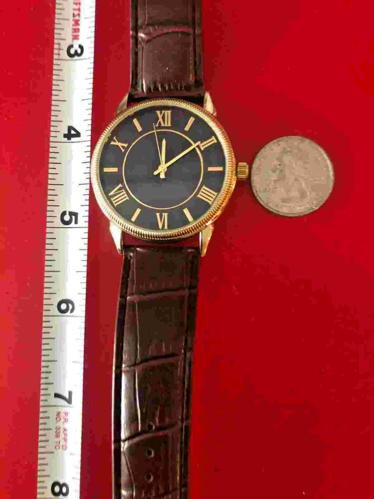 Men's FMD Wristwatch FMDPU028 w/Imitation Leather Band, Fresh Battery Tested
