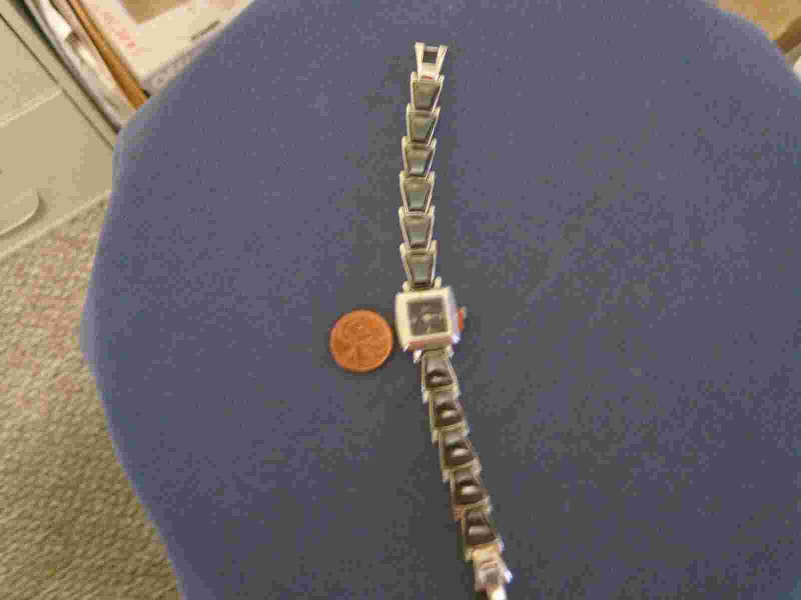 H599  ladys  sterling silver hematite  ARIA watch bracelet