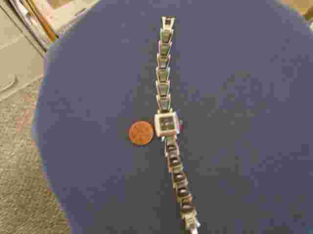 H599  ladys  sterling silver hematite  ARIA watch bracelet