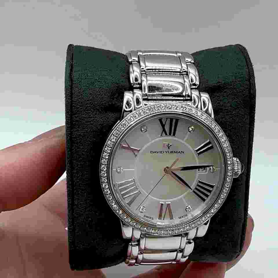 David Yurman, Classic Quartz Watch, 38mm, Stainless Steel, Diamond Bezel