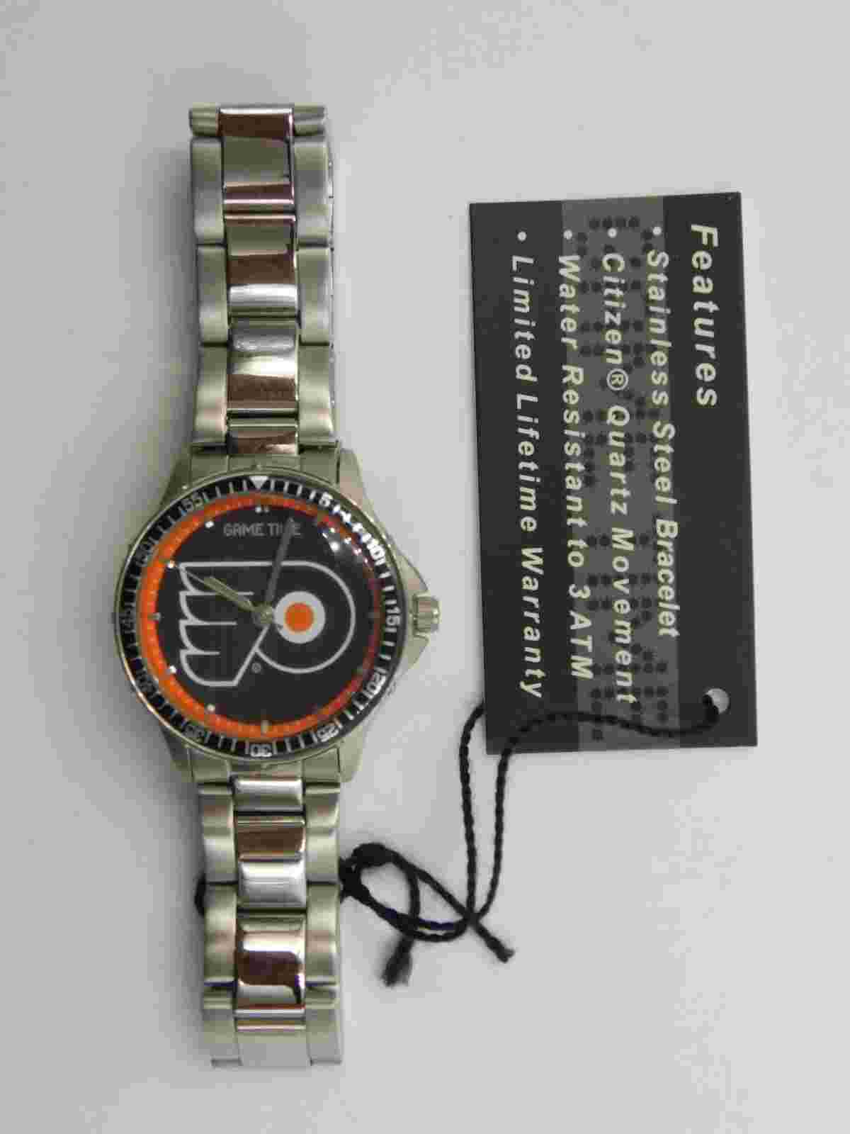 NHL Officially Licensed Philadelphia Flyers Ladies Quartz Wrist Watch