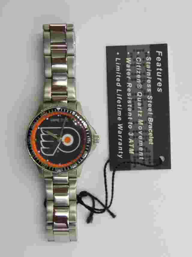 NHL Officially Licensed Philadelphia Flyers Ladies Quartz Wrist Watch