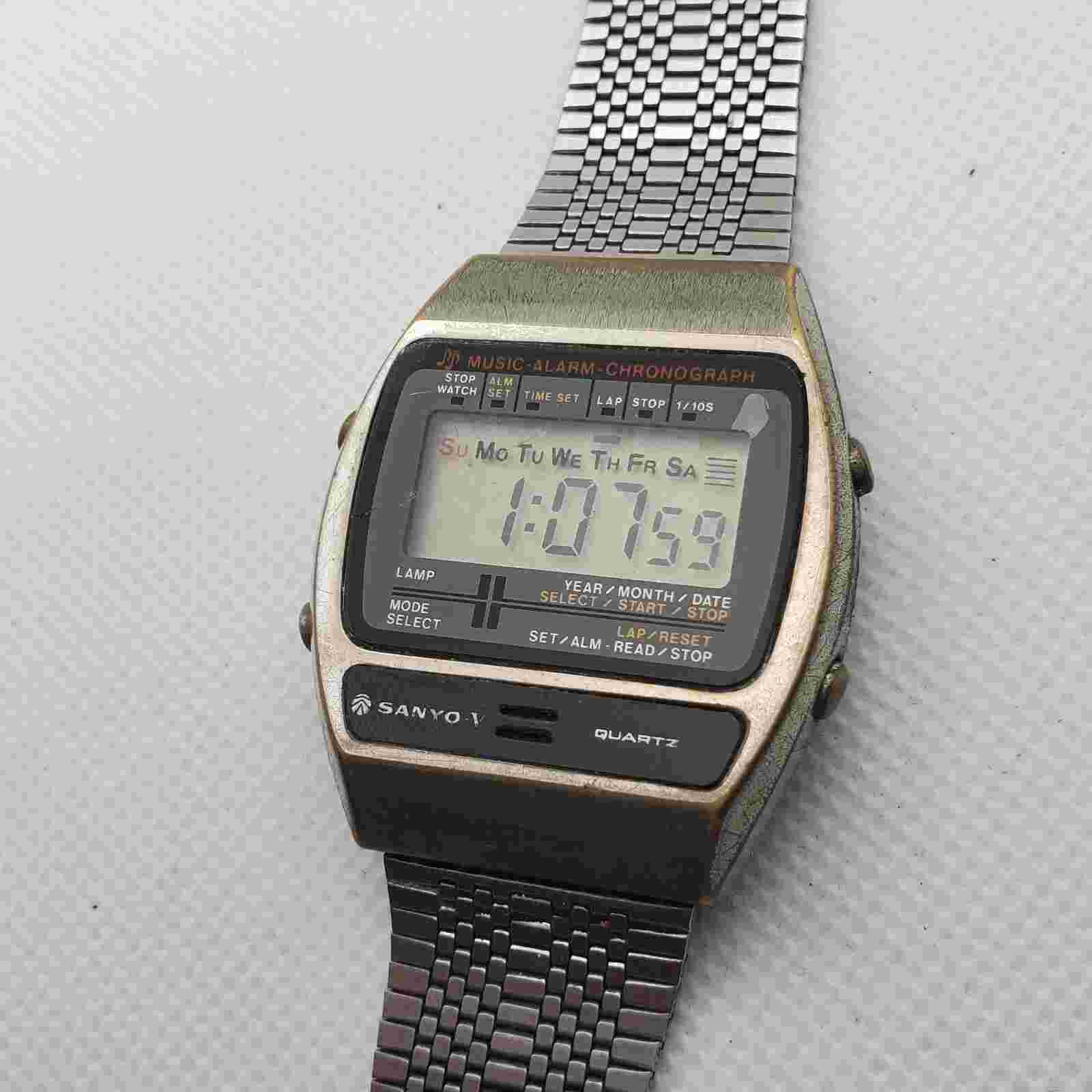 Vintage Sanyo Digital Watch Chronograph