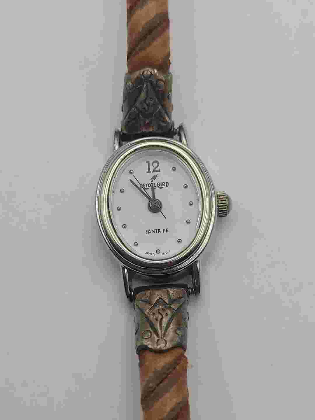 Peyote Bird Sterling Leather Band Watch New Battery NEED CLASP
