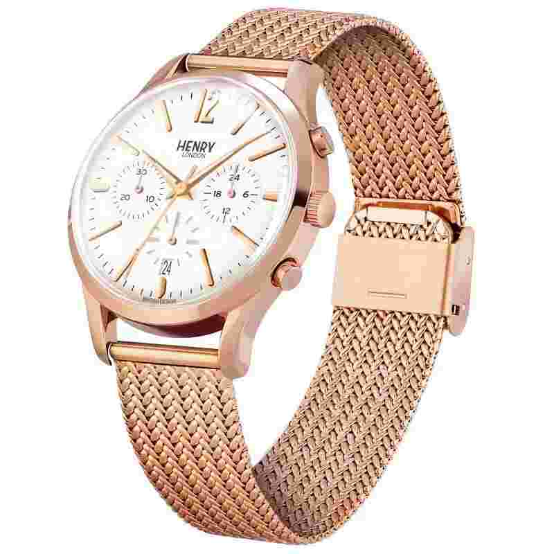 Henry London Women's Richmond 39mm Steel Bracelet Quartz Watch Hl39-cm-0034