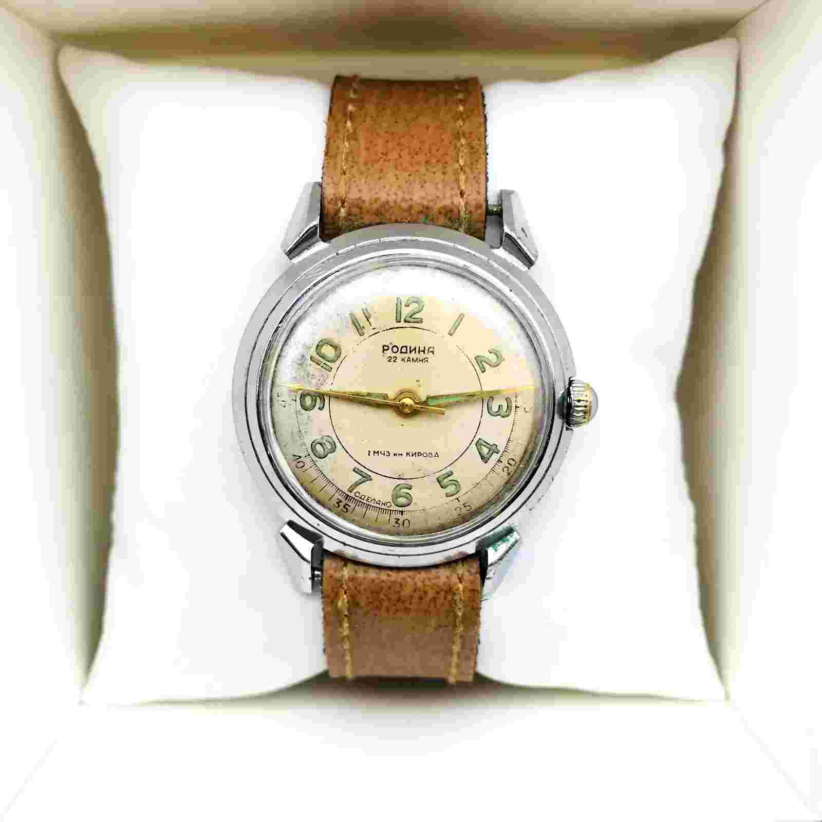 🦀 Watch Rodina Automatic Kirovskie Crab 1950s USSR MCHZ1 Soviet SU Service 🛠