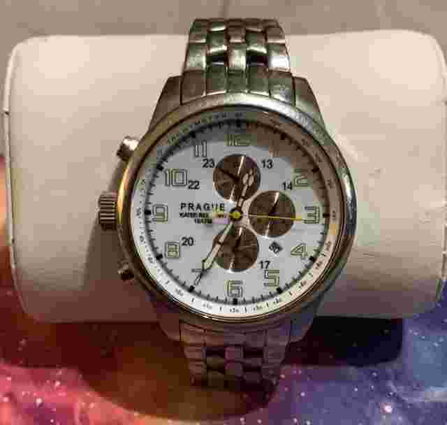 PRAGUE Tachymeter Men’s Watch, Water Resistance, Stainless Steel
