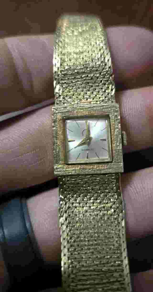 Neiman Marcus Vintage Ladies Bracelet Watch Gold Plated Working