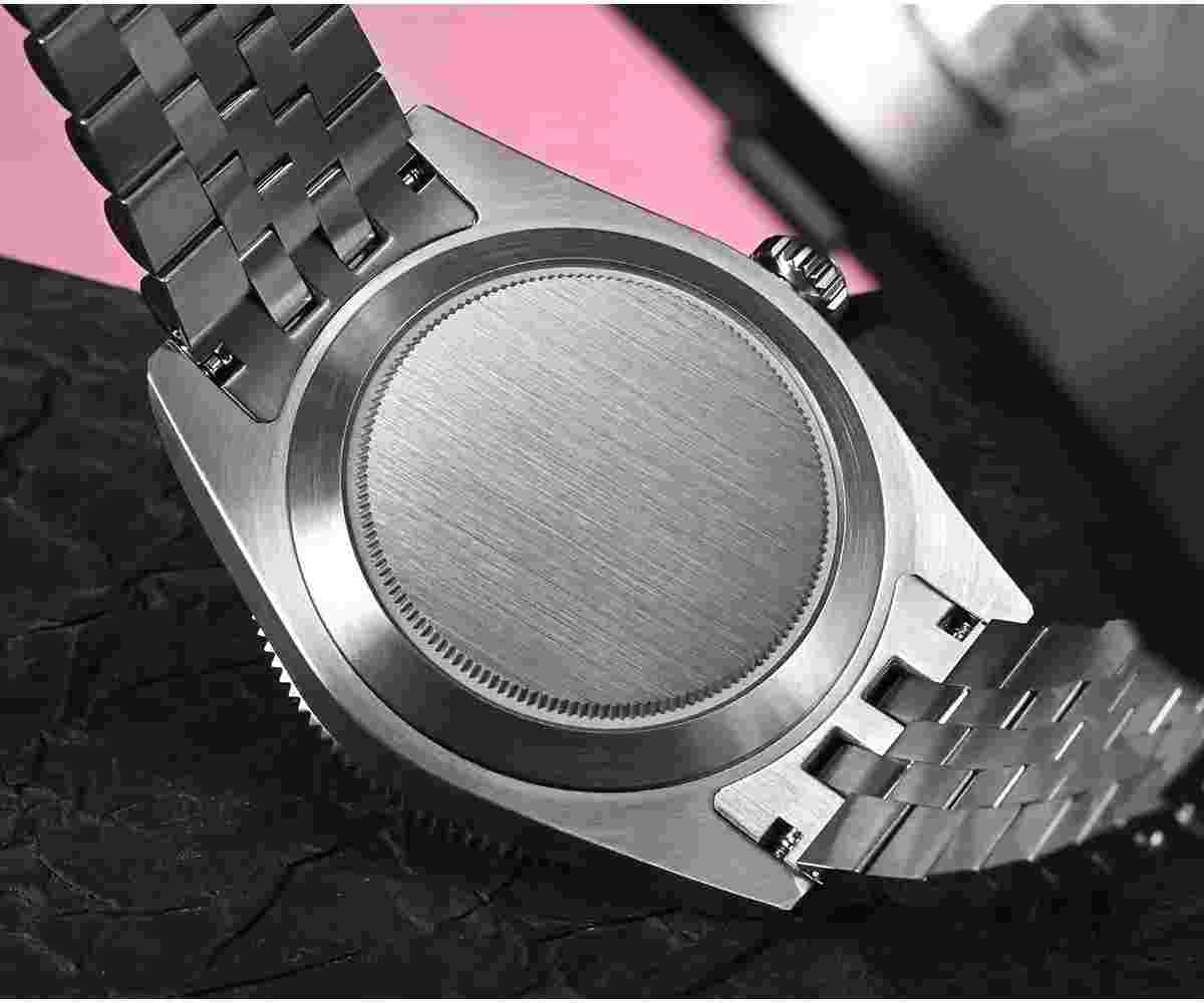 SAN MARTIN SN0128-G4 Automatic Pink BB Dial Sapphire 40mm 200M Men's Diver Watch