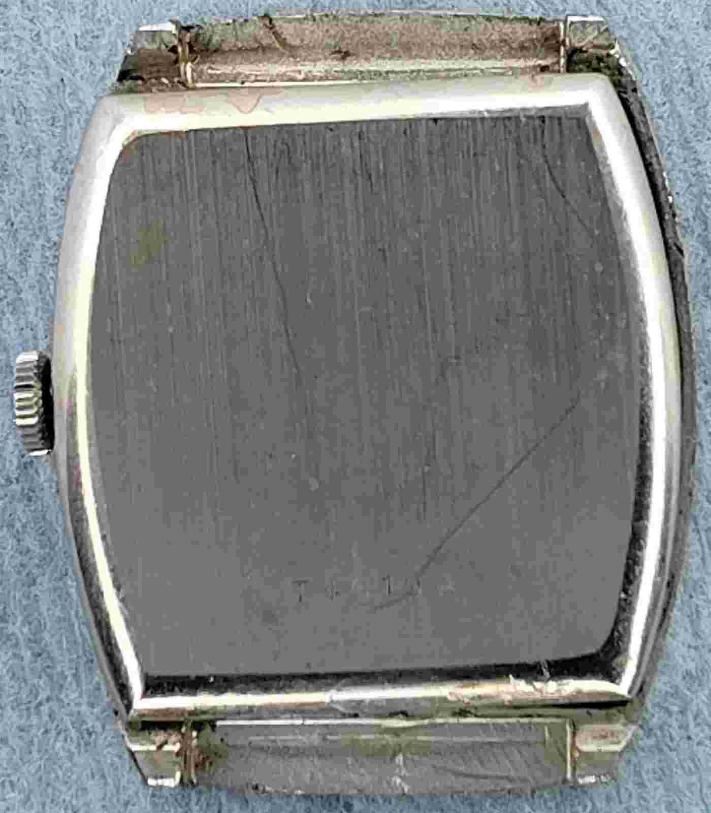 D1104 mens Revue MSR Rectangle tank Manual Vintage Watch Works as is parts lot