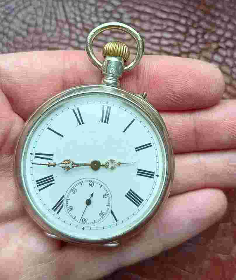 Antique Paul Buhre Pavel Bure Silver Swiss Pocket Watch Imperial Russia