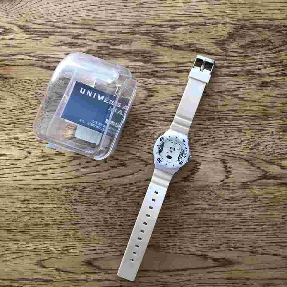 Snoopy Peanuts Universal White Silicone Watch Usj Purchase No Battery from Japan