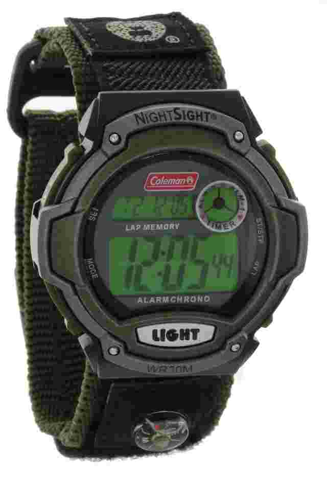 Coleman Men's 40819 Digital Dual Time Sport Watch water resistant Night sight