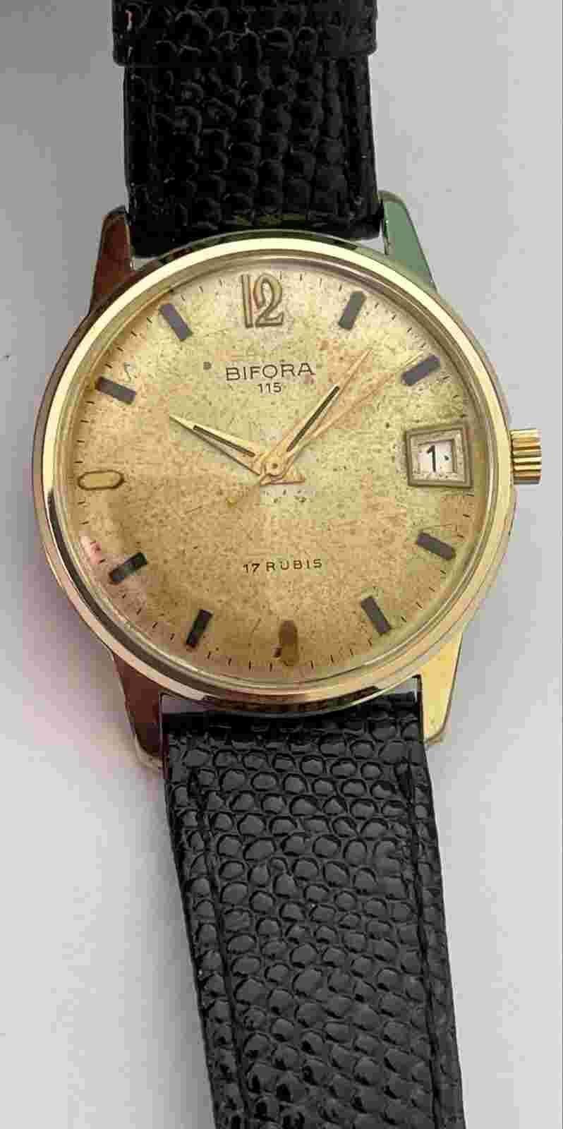 Vintage BIFORA 115 Watch German 17 RUBIS Antimagnetic Water protected Serviced