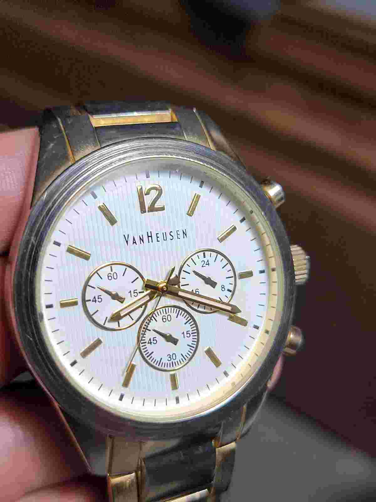 Van Heusen Quartz Watch with Decorative Sub-Dials