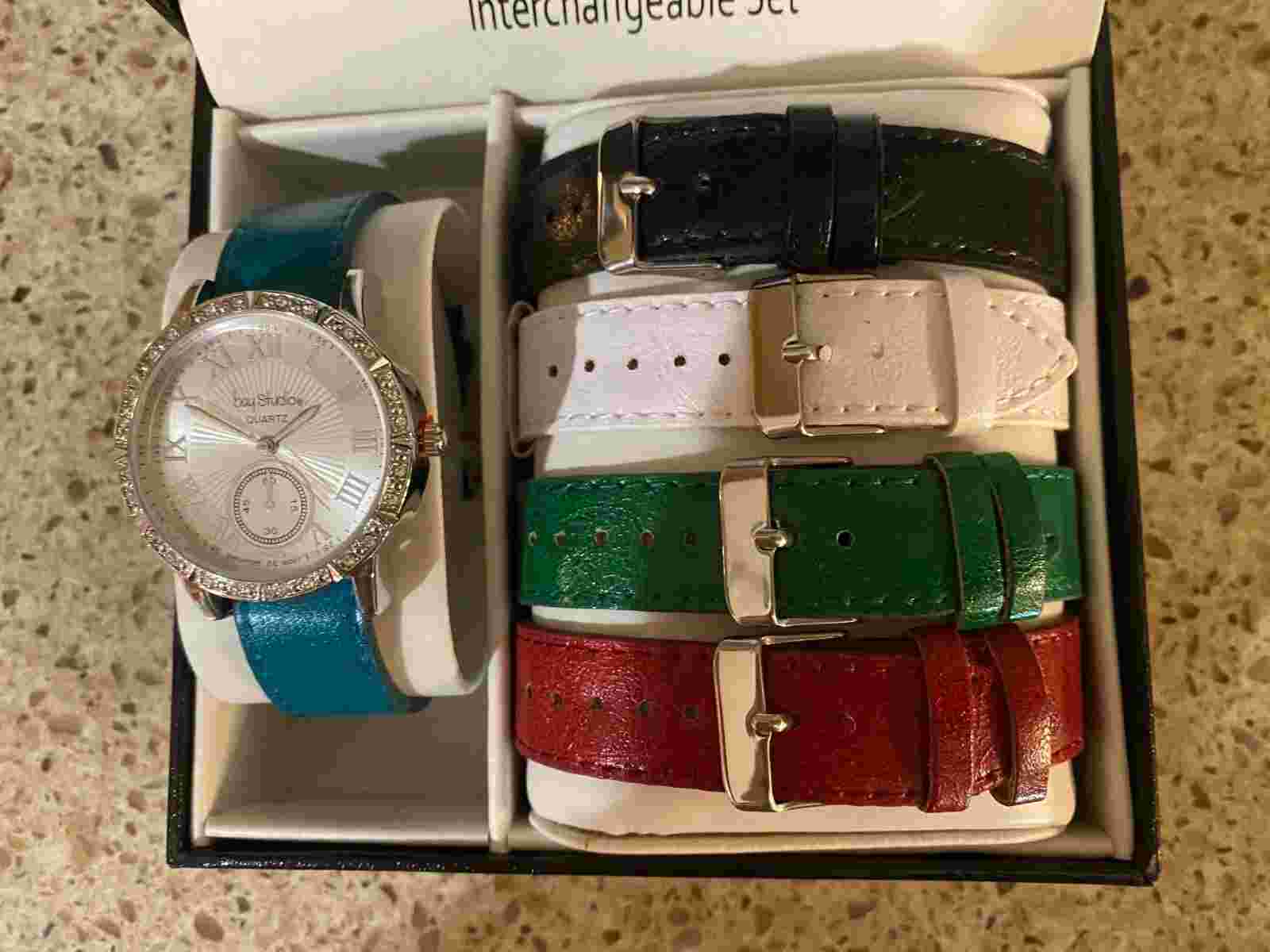 Bay Studio Interchangeable Women's Watch Set Five Various Colors Brand New w/Tag