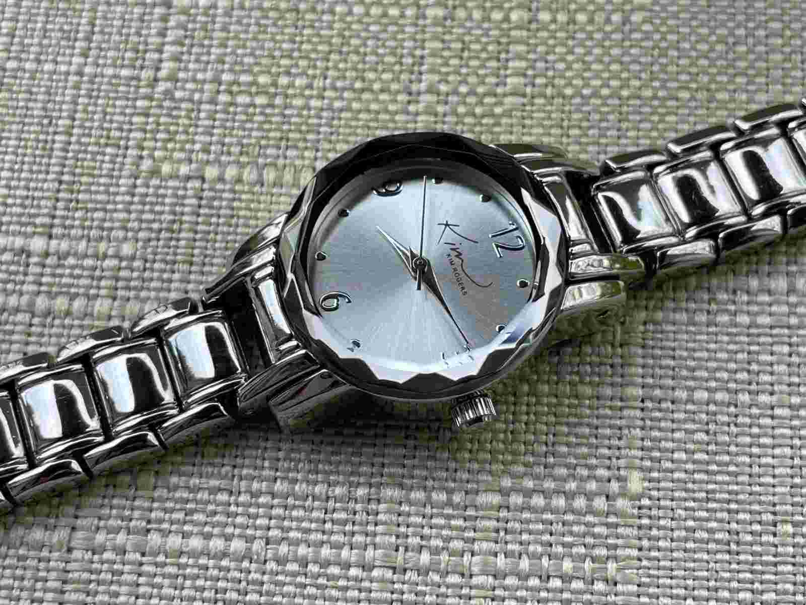 Kim Rogers Women Wristwatch Silver Tone Japan Movement Ladies Watch