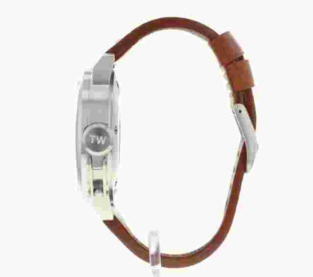 TW Steel TW0021 Brown Leather Strap Date Champagne Dial Men's Watch