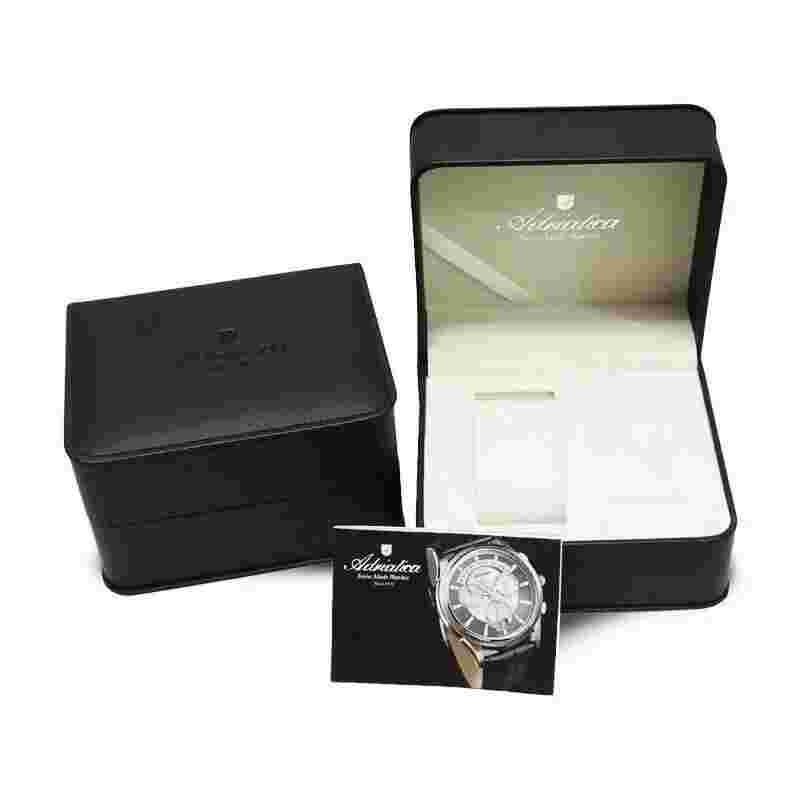 Adriatica 44MM Swiss-Automatic ETA 2824 Automatic Grey Dial Rose Gold Bezel Blac