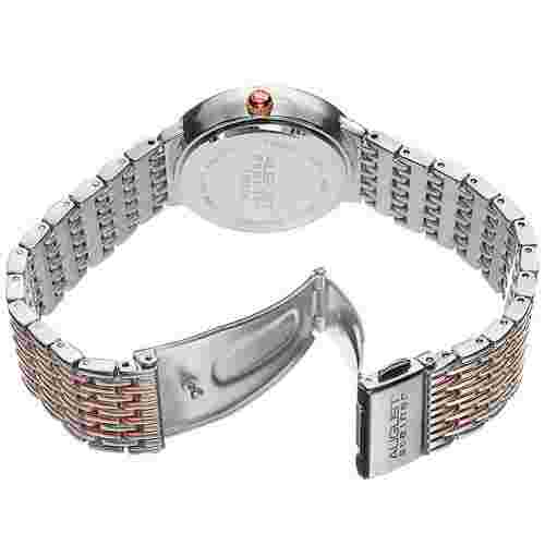 August Steiner Women's AS8178TTR Silver and Rose Gold Quartz Watch 3367